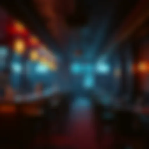 An empty college bar in Ohio where Brian Shaffer was last seen, with dim lighting and vacant stools