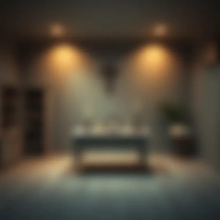 A clutter-free room with a bare table, showing where handmade altars once stood, evoking feelings of loss and sadness.