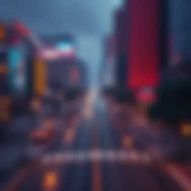 Empty Streets During Protests An aerial view of empty streets where protests typically occur, highlighting the absence of public demonstrations