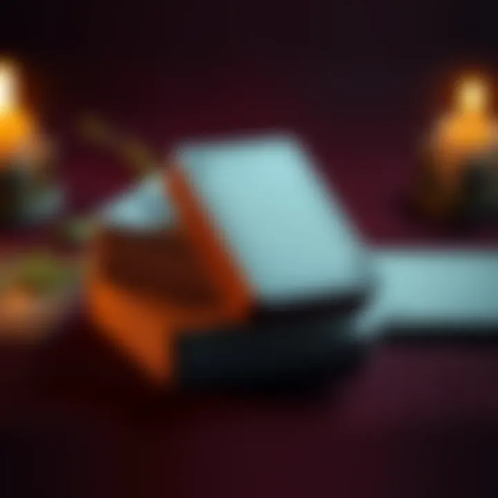 A bare tarot deck showing blank cards stacked neatly, symbolizing the concept of reading without images.