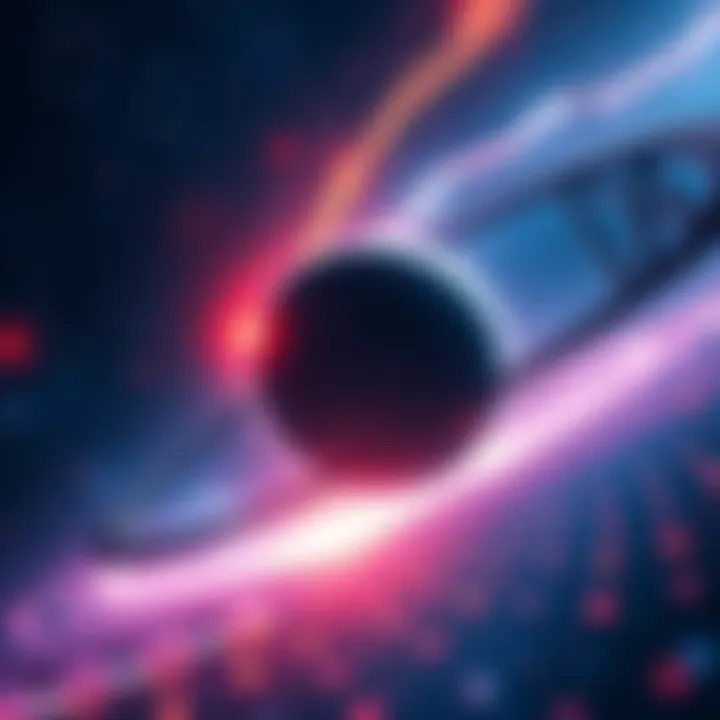 Illustration showing the concept of spacetime and gravity as emerging from information dynamics