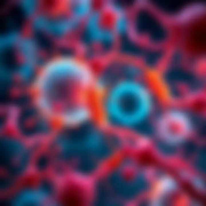 Illustration of ancient eukaryotic cells forming a partnership with alpha-proteobacteria, showcasing how they work together for survival and complexity.