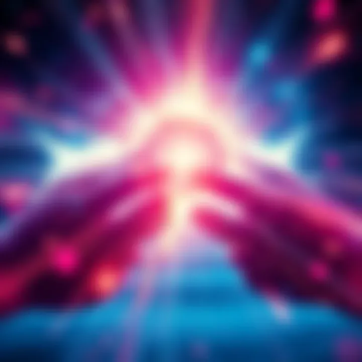 A visual representation of an unstoppable force meeting an immovable object, creating a shockwave and a small energy sphere.