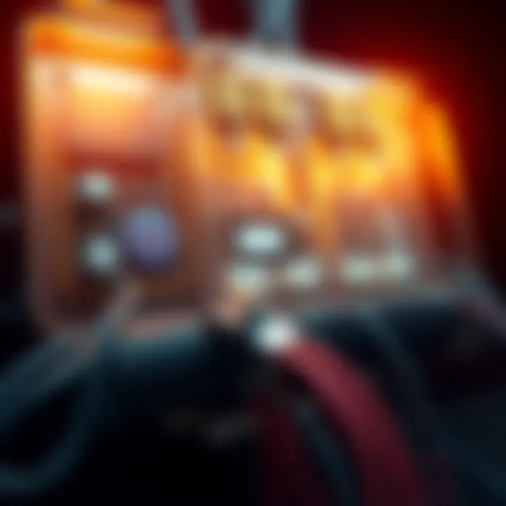 An illustration of an energy conversion box with wires and components, showing its design and potential applications in energy efficiency.