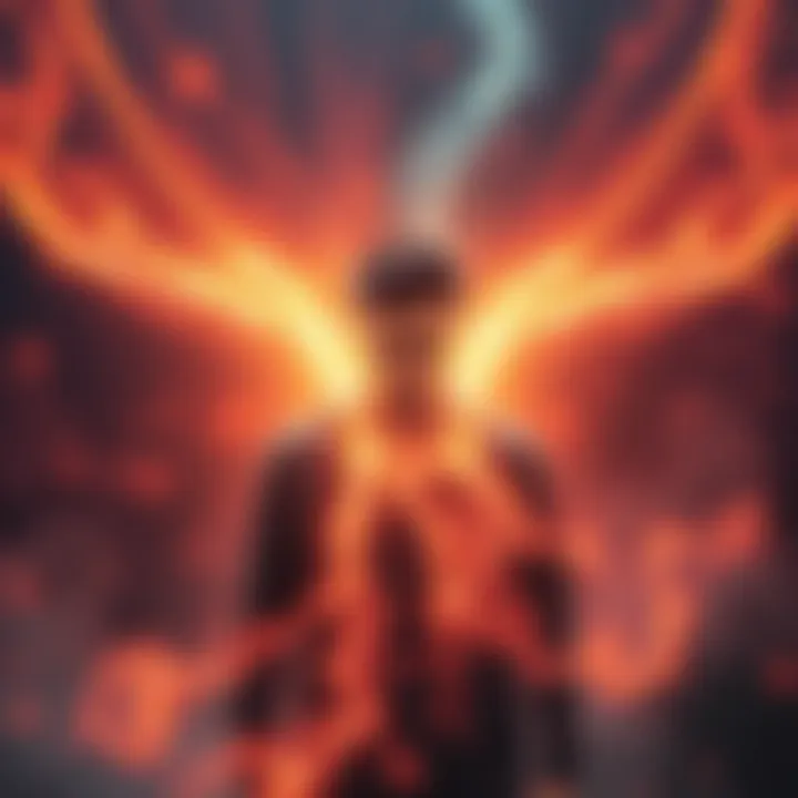 Shielding Against Energy Drainers A person surrounded by a glowing energy barrier, illustrating protection against negative influences.