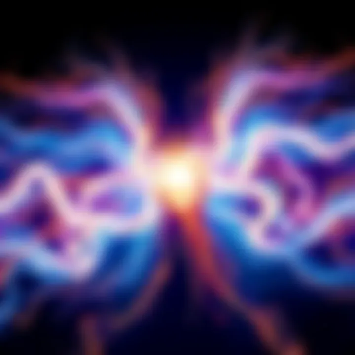 A person surrounded by bright energy waves, symbolizing self-empowerment and renewal through quantum jump technique.