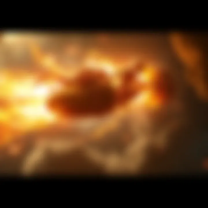 A depiction of Enoch being taken up in a glowing craft made of light, surrounded by radiant energy.