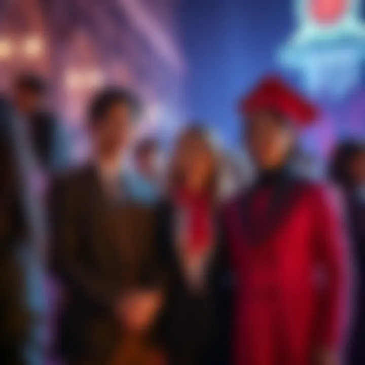 Entered Apprentice Initiation Ceremony Three individuals dressed in formal attire participating in an initiation ceremony, surrounded by supportive community members.