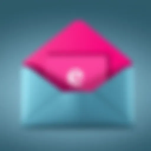 An envelope showing a visible letter inside, representing the riddle about a word that starts and ends with 'e' and contains one letter.