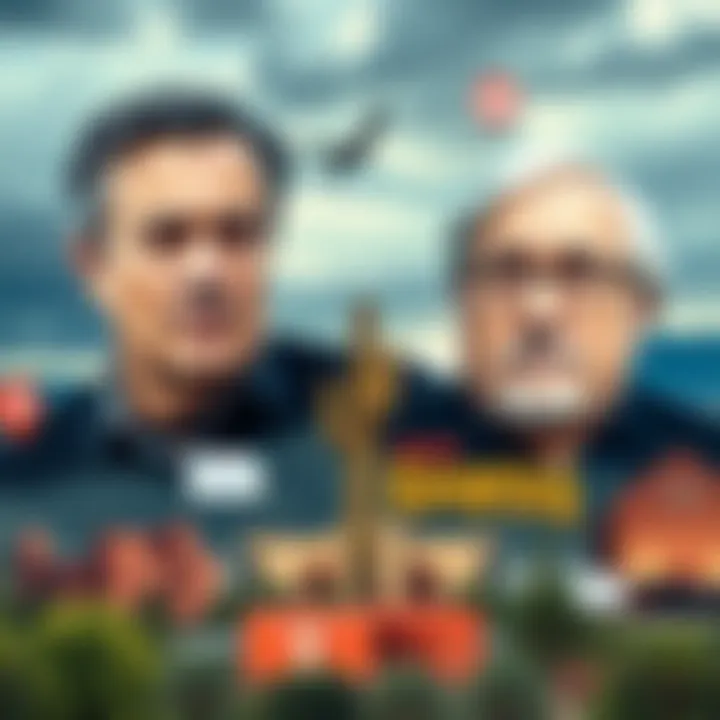 A collage featuring Jeffrey Epstein, Noam Chomsky, and Tucson landmarks with email and mortgage symbols