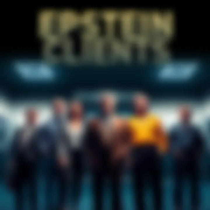 Five prominent individuals linked to Jeffrey Epstein standing together, expressing concern.