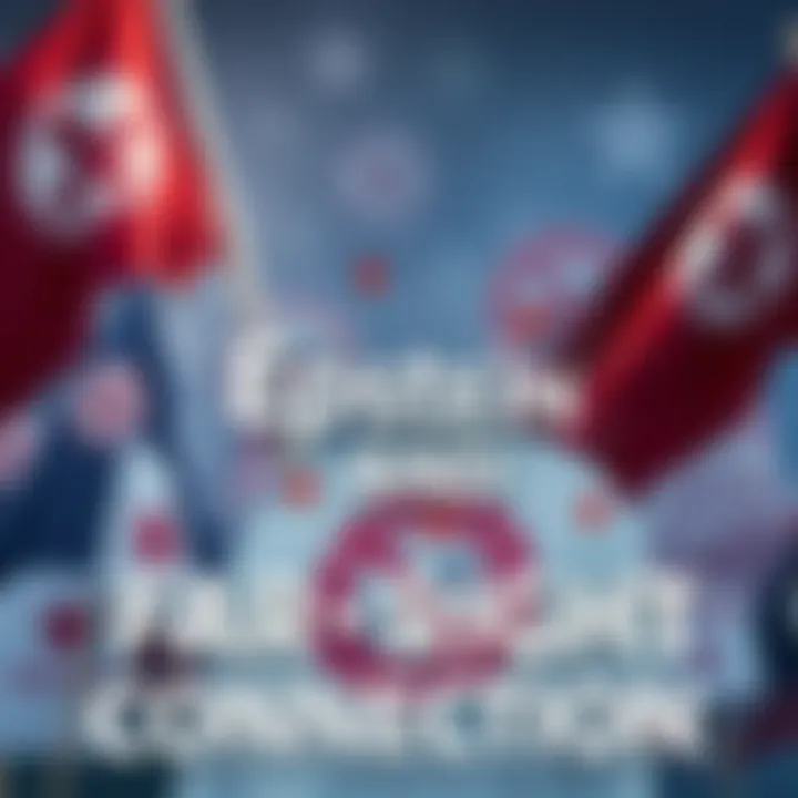 A graphic showing a web of connections between Epstein and various far-right groups with political symbols in the background.