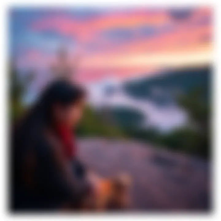 Former Staff Member's Instagram Instagram post featuring a woman's pets and a scenic view of Epstein Island's landscape