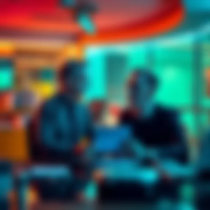 Epstein and Krauss Collaboration Jeffrey Epstein and Lawrence Krauss discussing their article on alien abductions in an office setting