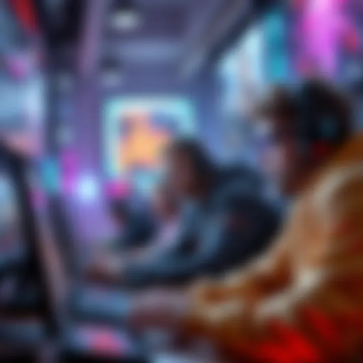 Epstein interacting with game players in a vibrant online setting, sparking discussions among rivals about his involvement.