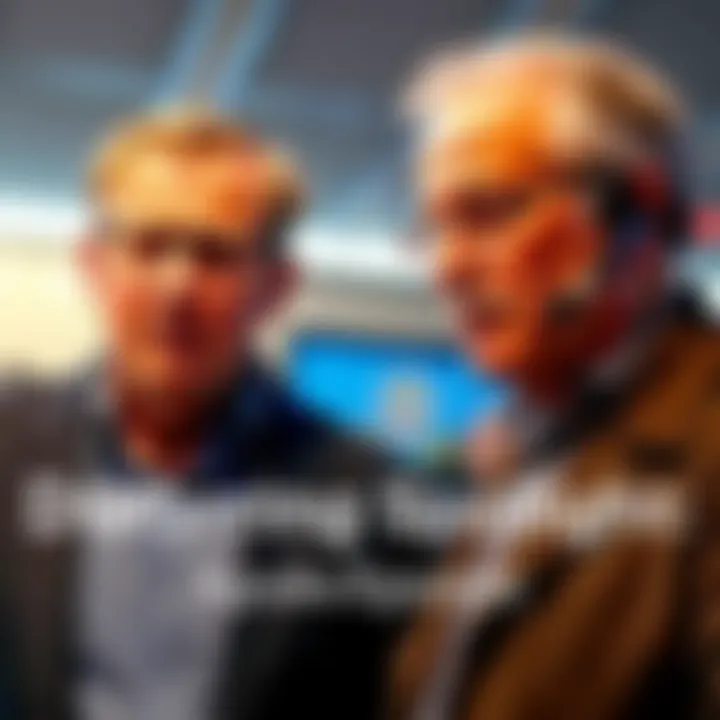Photo of a man who looks like Jeffrey Epstein standing next to a person wearing an earpiece, creating speculation about their identities.