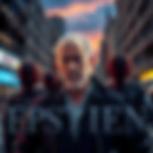 Jeffrey Epstein spotted in Tel Aviv with his guards, surrounded by city buildings