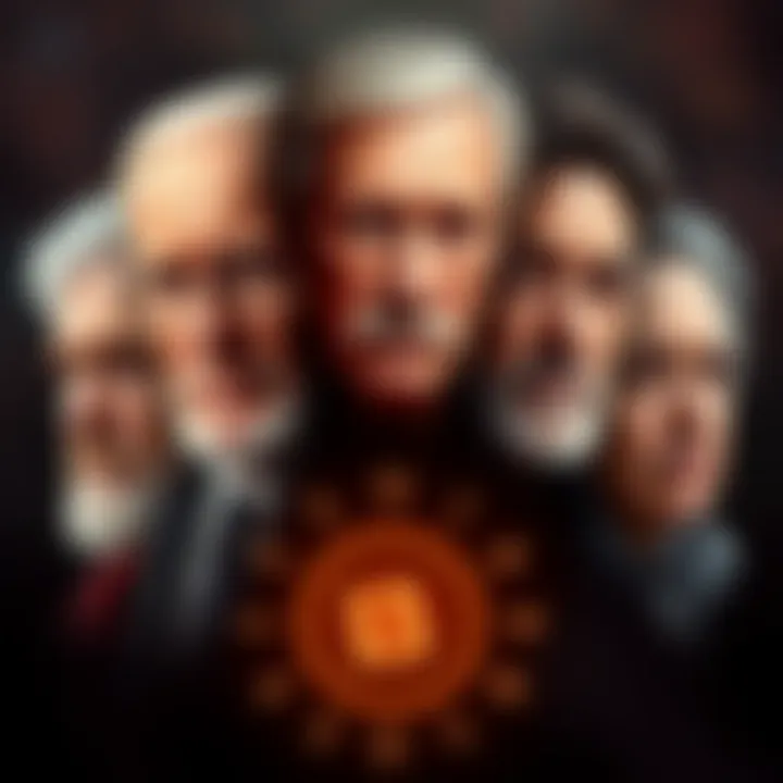 Portraits of Jeffrey Epstein, members of the Rothschild family, and symbols representing the Council of 13 arranged together.