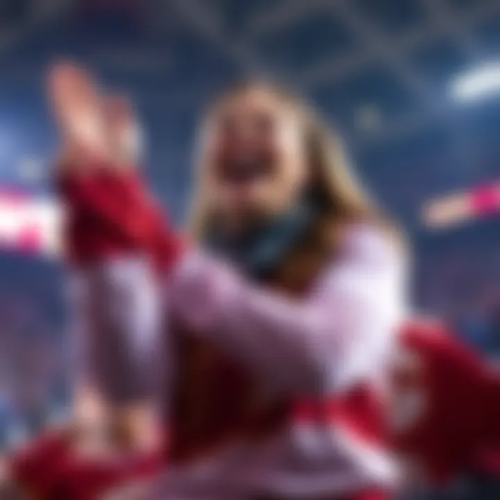 Erika Kirk passionately cheers for the Flames, showing her excitement and pride as a fan.