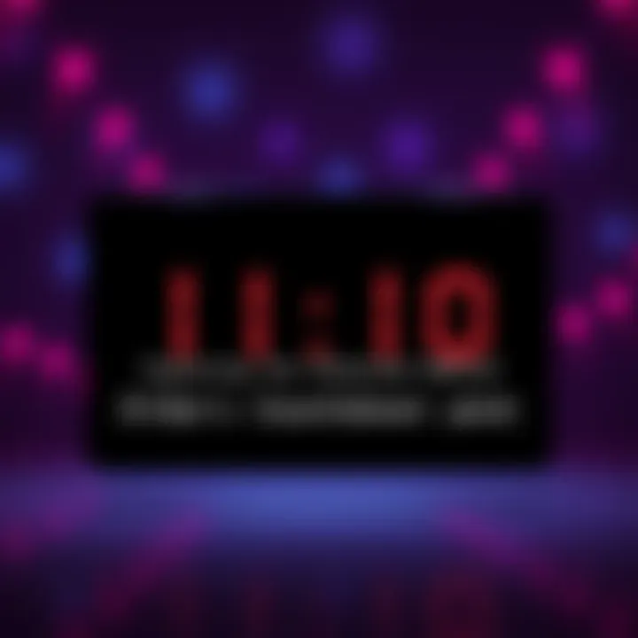 A social media screen showing Erika's countdown post with a black background and a cryptic message.