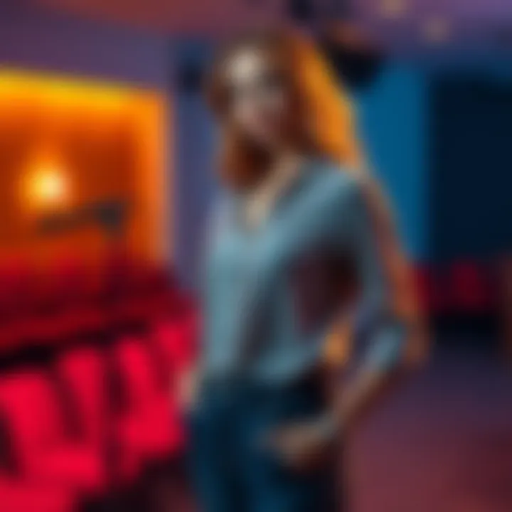 Erika Kirk standing confidently in an audition room, practicing her lines after a recent tragic event.