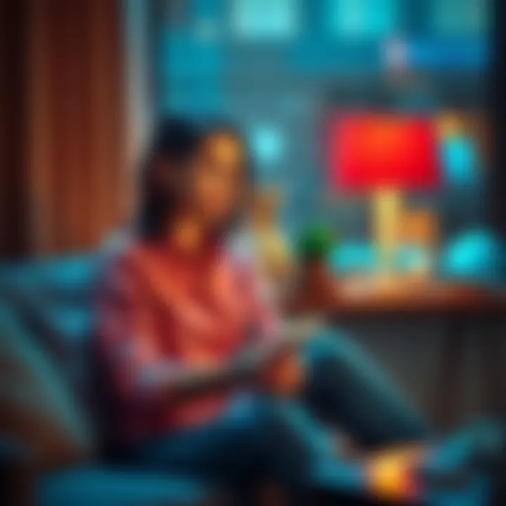 Erika Reflecting on Her Desires Erika sitting thoughtfully with a notepad, contemplating her future goals and aspirations, in a cozy setting.