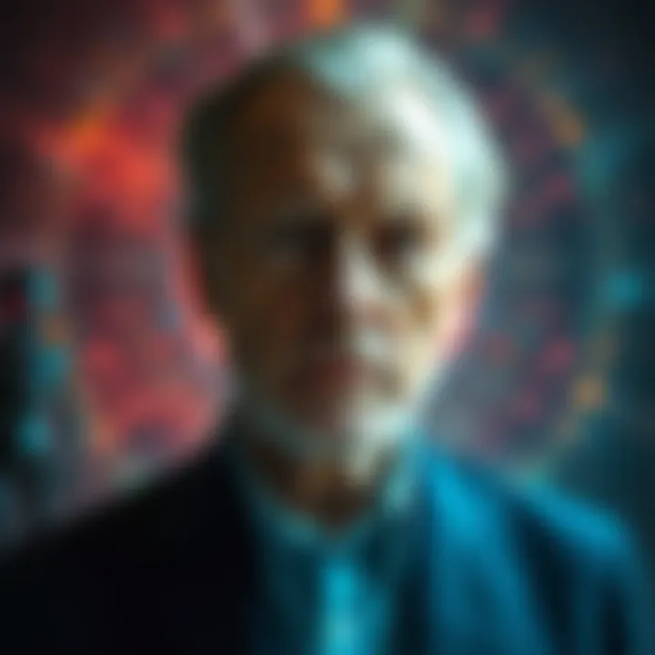 A portrait of Erling Haaland surrounded by an otherworldly glow, symbolizing the alien theory discussion.