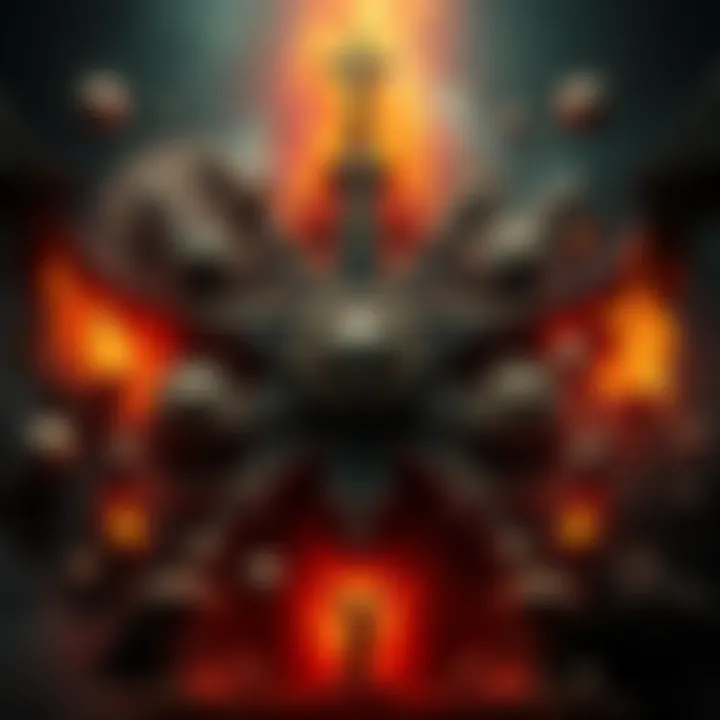A blend of esoteric symbols with Christian imagery, showcasing the connection between the two beliefs.