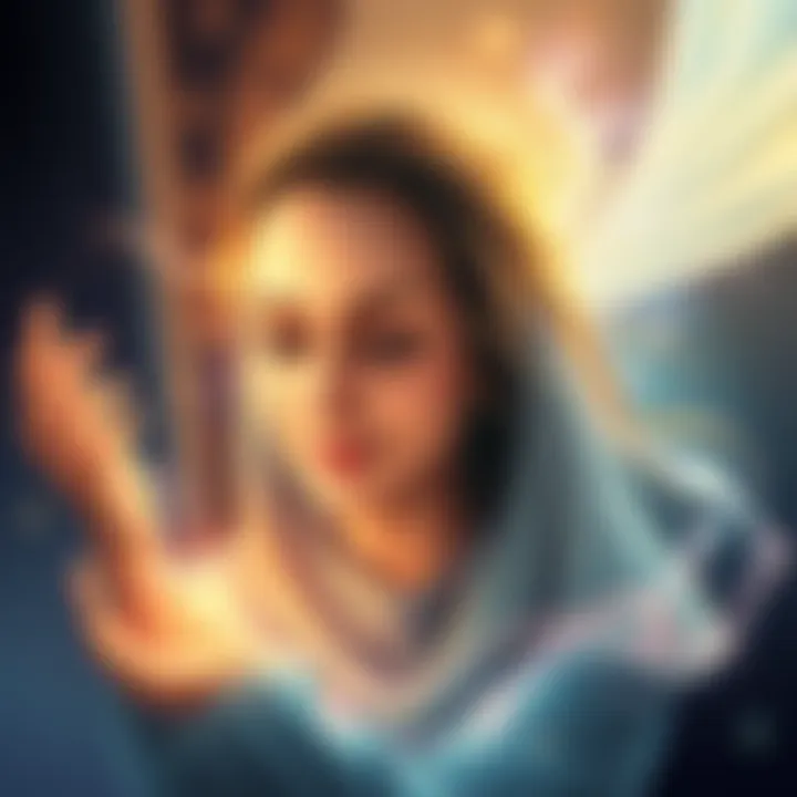 A mystical illustration depicting Ester channeling energy with ethereal light surrounding her, representing the contrast between prominent and less visible channelers.