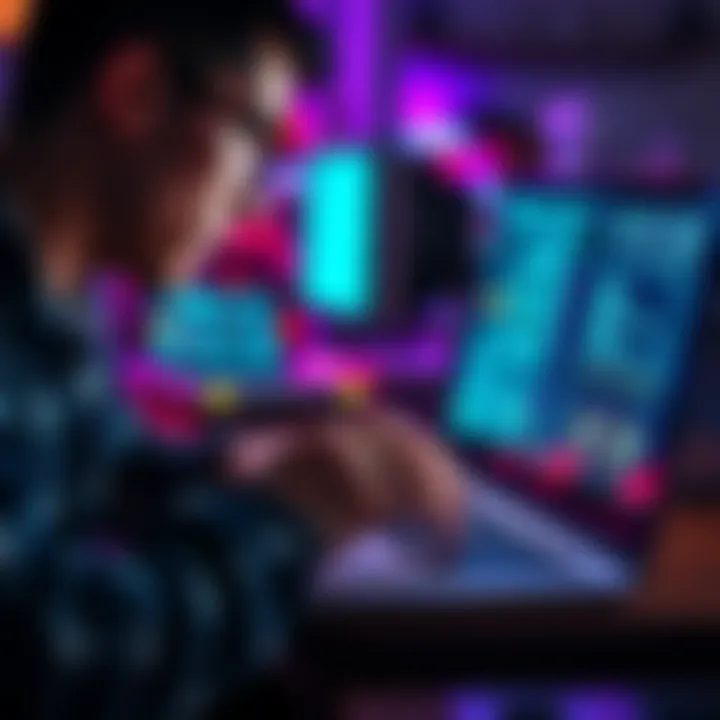 A person analyzing digital components on a laptop, assessing the effectiveness of their tech stack.