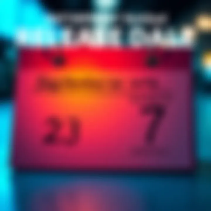 Upcoming Event Announcement Calendar with marked dates showing September 23 and October 7 for a big announcement