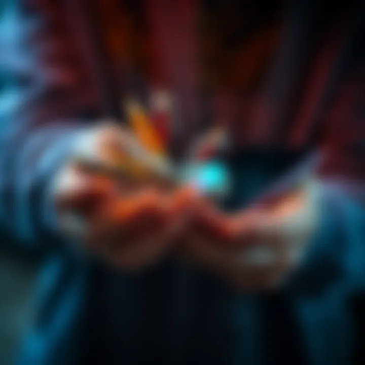 Everyday Objects in Hands A variety of common objects held in hands, including a key, a pen, and a smartphone, showcasing their significance in daily life.
