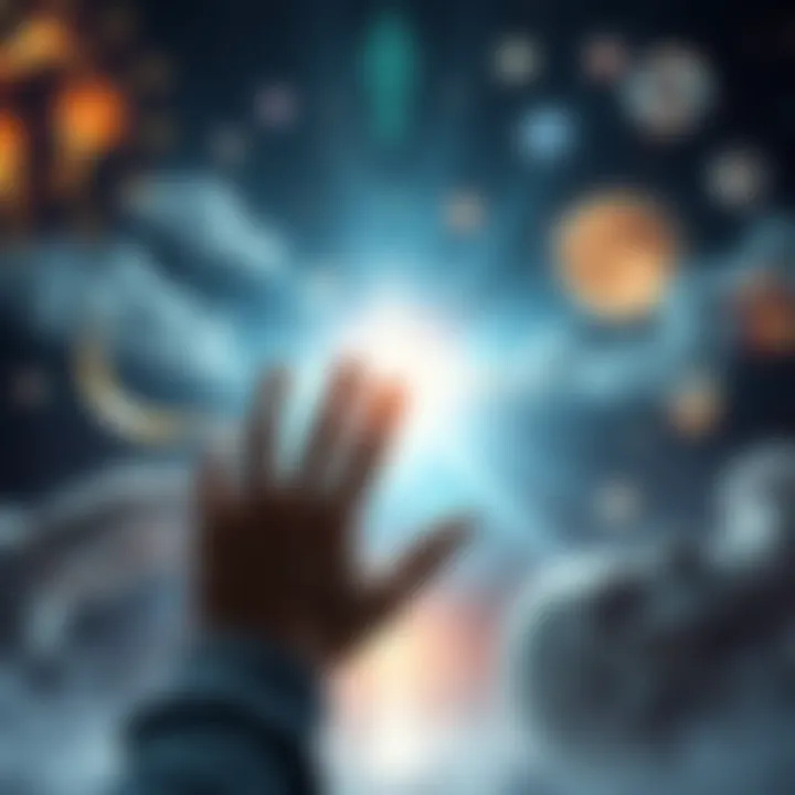 A person exploring different concepts of the afterlife, including near-death experiences and spiritualism.
