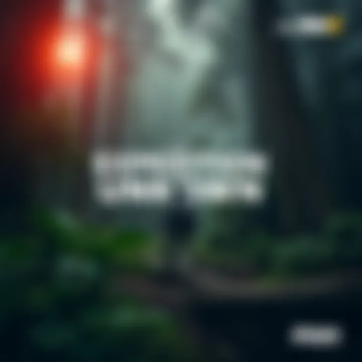 A scene from Expedition Unknown featuring an explorer on an adventure trek through a dense forest