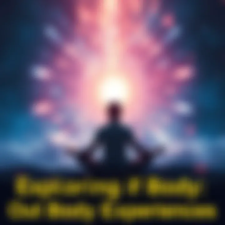 A person meditating surrounded by a soft glow, symbolizing an out-of-body experience.