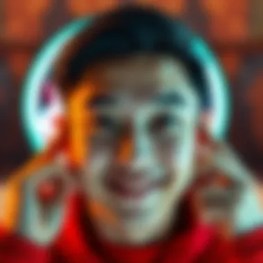 Person showing their transformed eyelids after using subliminals, with a joyful expression and TikTok logo in the background