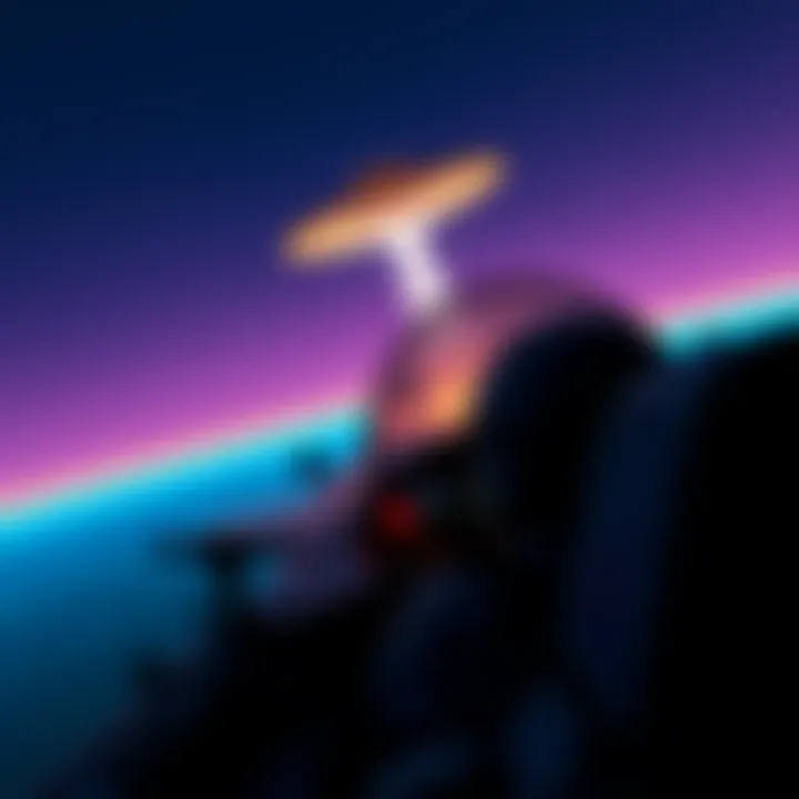 F16 pilot Yves Meelbergs in cockpit looking towards a bright unidentified flying object in the sky over Brussels