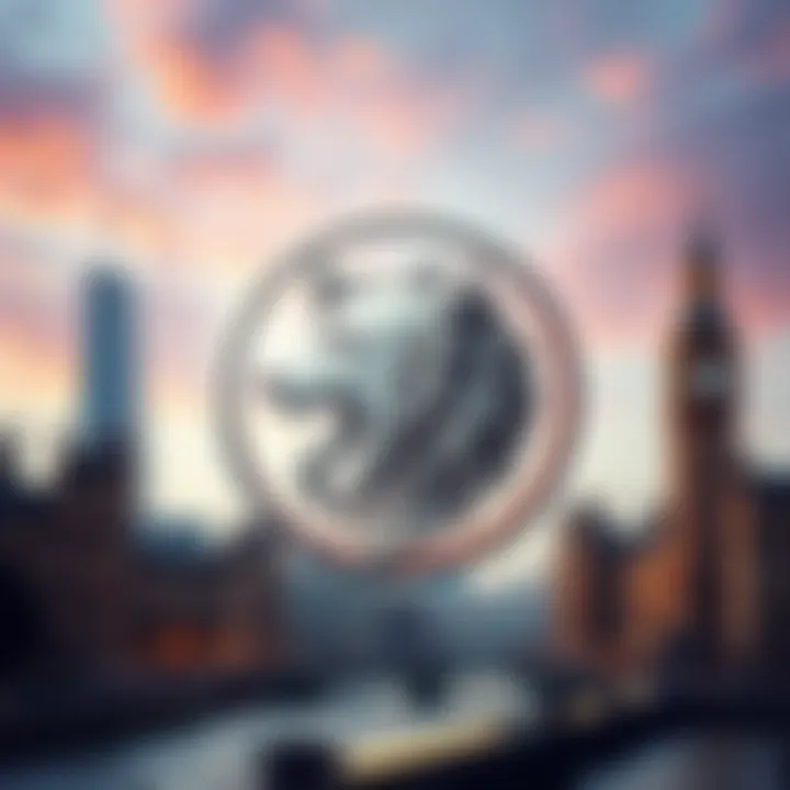 The emblem of the Fabian Society featuring a wolf in sheep's clothing, symbolizing its political influence, against a backdrop of British landmarks.