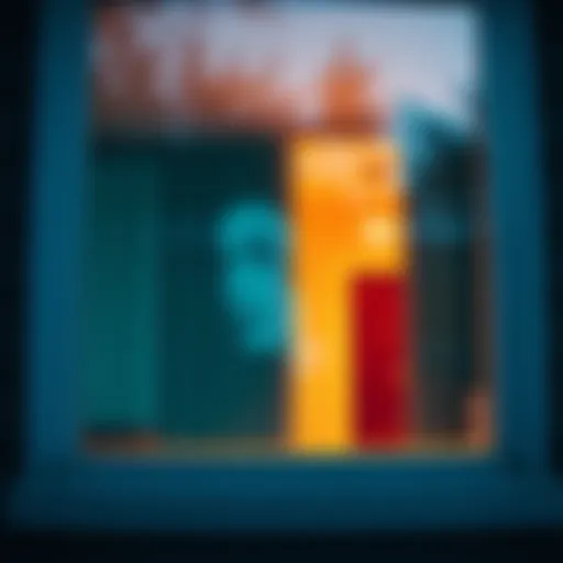 A close-up view of a house window showing a face-like shape appearing in the glass.