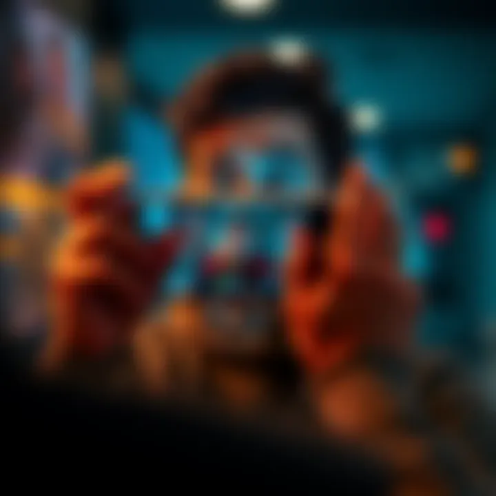 Face ID Privacy Concern A person surprised by Face ID activation while watching a video on a phone, highlighting privacy issues.