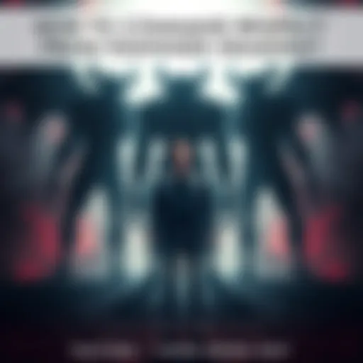 A person standing confidently in front of shadowy figures representing inner demons, symbolizing confronting fears and empowerment.