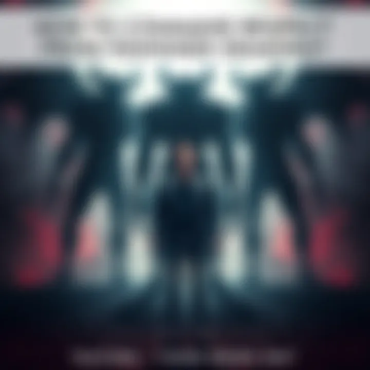 A person standing confidently in front of shadowy figures representing inner demons, symbolizing confronting fears and empowerment.