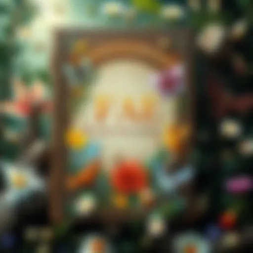 A colorful cover of an encyclopedia featuring illustrations of different fae creatures surrounded by nature and magical elements.