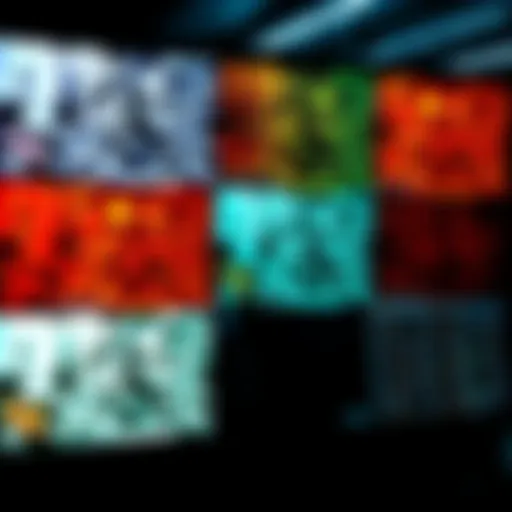 A display showing distorted and unclear images that resulted from a recent image processing attempt, illustrating the confusion in the output.