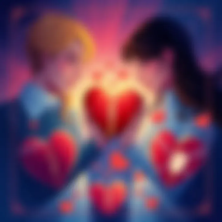 Illustration showing different zodiac signs with broken hearts, indicating failed relationships