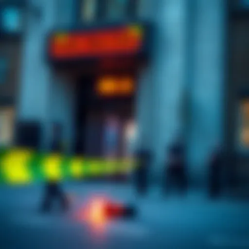 A fake bomb placed outside the MI5 building in London, with police and security officials present at the scene.