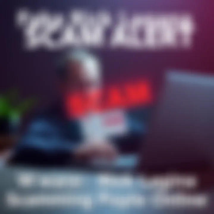 A person using a laptop looking worried while examining a scam email claiming to be from Rick Lagina.