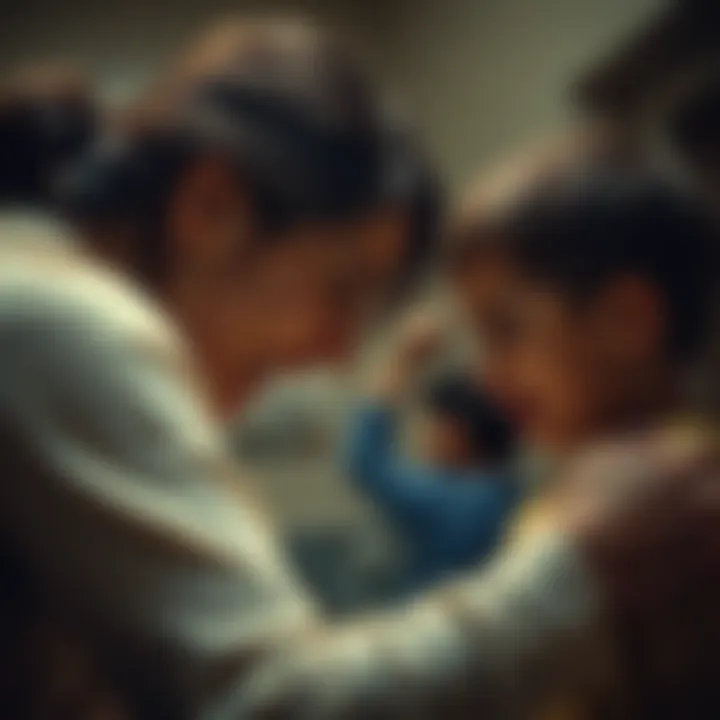 A tense moment between a mother and child captured during a heated argument, reflecting the complexities of familial love and conflict.