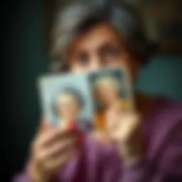 A woman holds an old photo of her grandmother, noticing a striking resemblance between herself and a younger woman from the 90s.