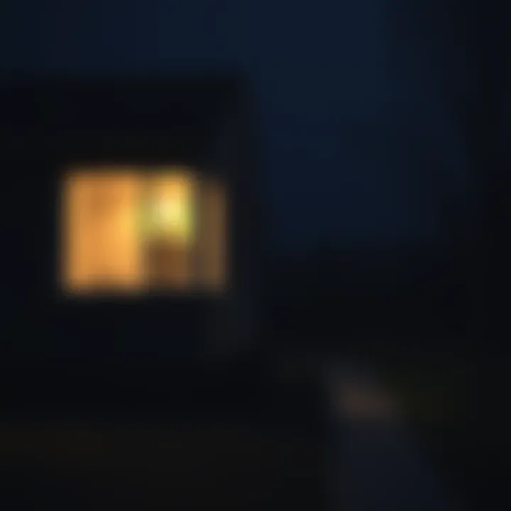 A family's security camera shows a blurry figure outside their home at night